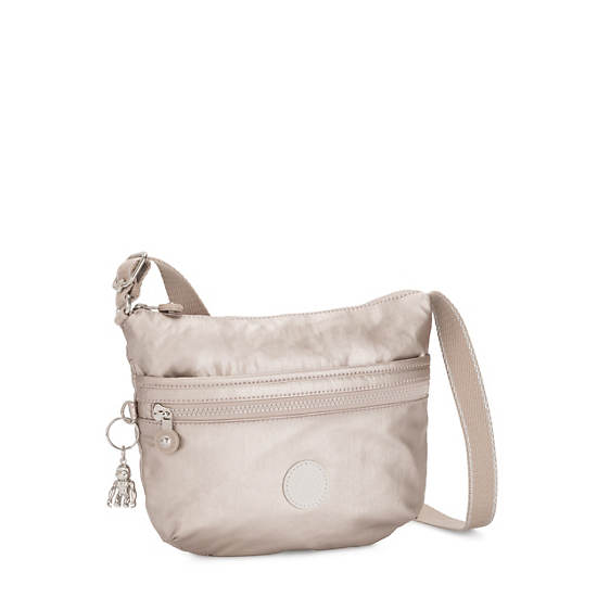 Kipling Arto Small Metallic Crossbodytassen Beige | BE 1084YX